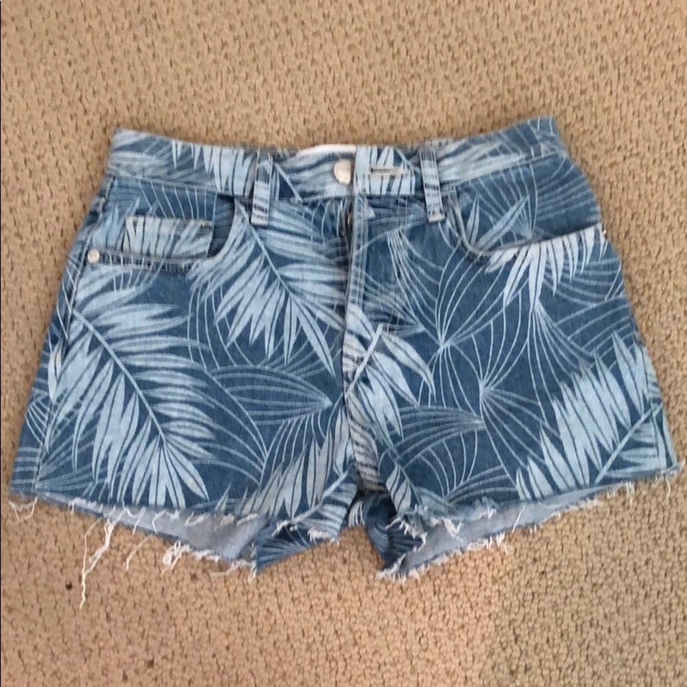 Current/Elliott, Printed Jean Shorts